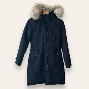 Canada Goose Kensington Parka Down Coat Jacket Black Extra Small Women’s